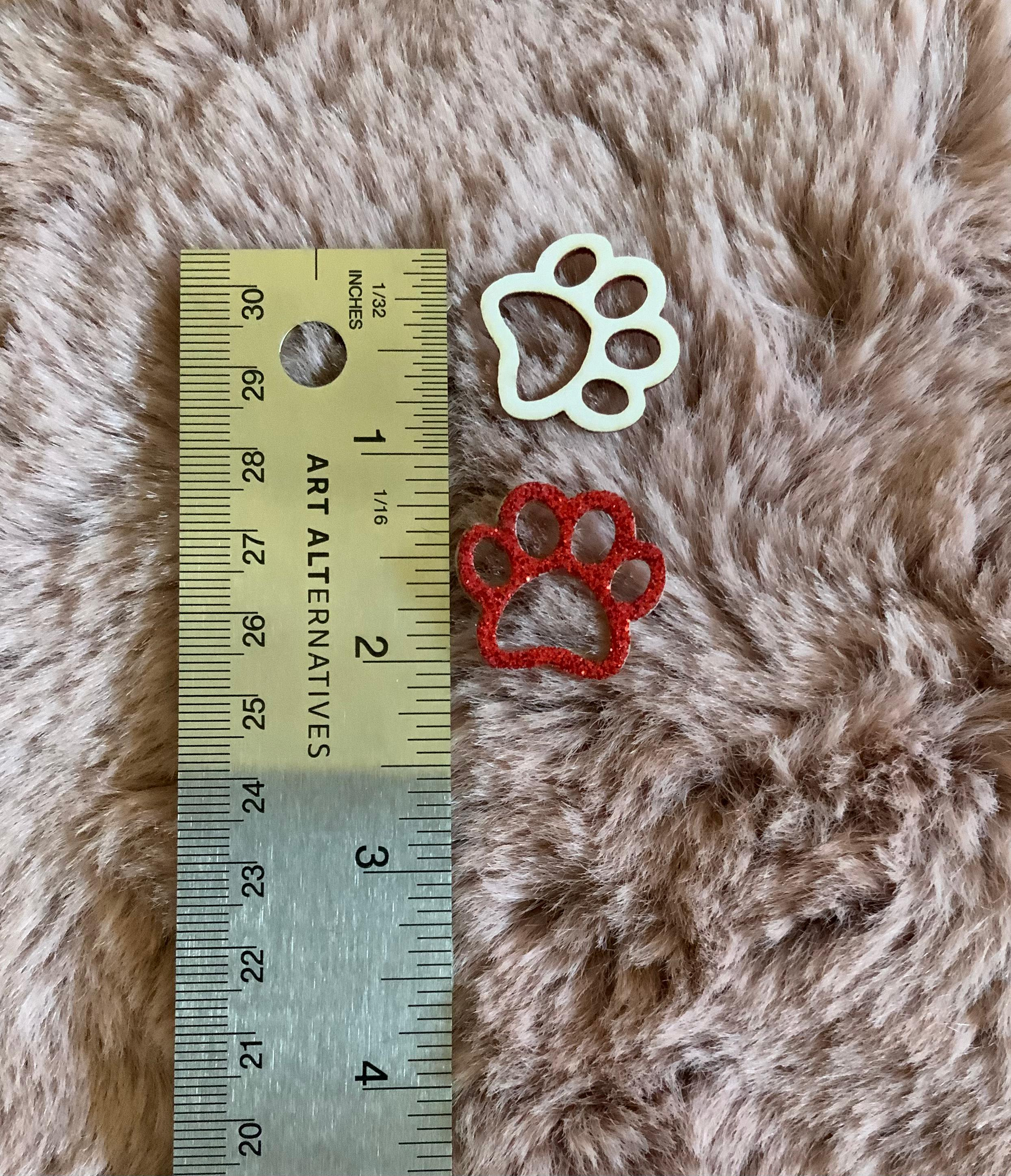 Paw print EVA Hair Stickers - 20 stickers