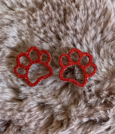Paw print EVA Hair Stickers - 20 stickers