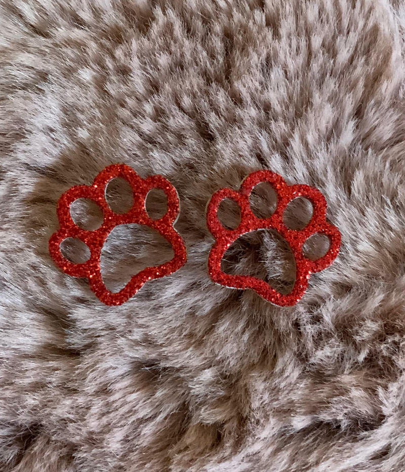 Paw print EVA Hair Stickers - 20 stickers
